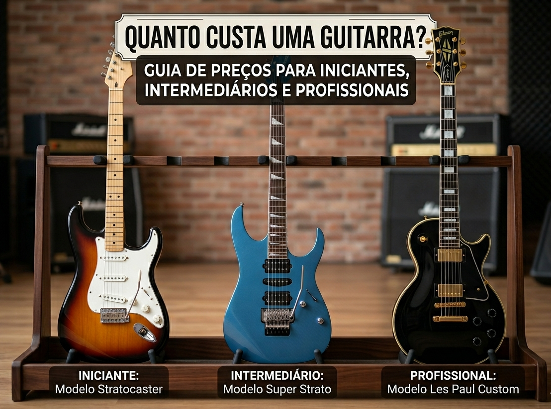 Quanto Custa uma Guitarra? Guia de Preços para Iniciantes, Intermediários e Profissionais